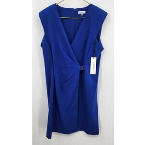 NEW NWT Calvin Klein Kea Blue Sleeveless Event‎ Dress Size 10